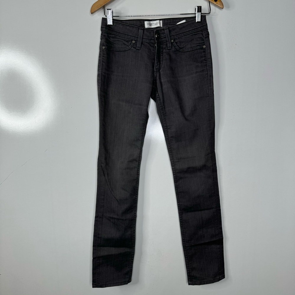 Habitual Gray Low Rise Skinny Jeans Size 24